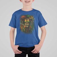 Rasta Reggae Lion Smoking Weed T Shirt For Kid Jamaican Reggae Music and Weed Lovers - Wonder Print Shop