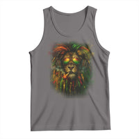 Rasta Reggae Lion Smoking Weed Tank Top Jamaican Reggae Music and Weed Lovers - Wonder Print Shop