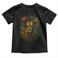 Rasta Reggae Lion Smoking Weed Toddler T Shirt Jamaican Reggae Music and Weed Lovers - Wonder Print Shop