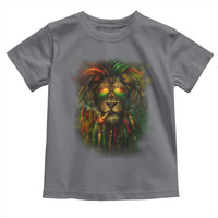 Rasta Reggae Lion Smoking Weed Toddler T Shirt Jamaican Reggae Music and Weed Lovers - Wonder Print Shop