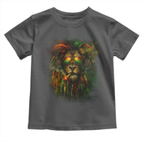 Rasta Reggae Lion Smoking Weed Toddler T Shirt Jamaican Reggae Music and Weed Lovers - Wonder Print Shop