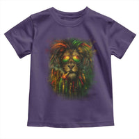 Rasta Reggae Lion Smoking Weed Toddler T Shirt Jamaican Reggae Music and Weed Lovers - Wonder Print Shop
