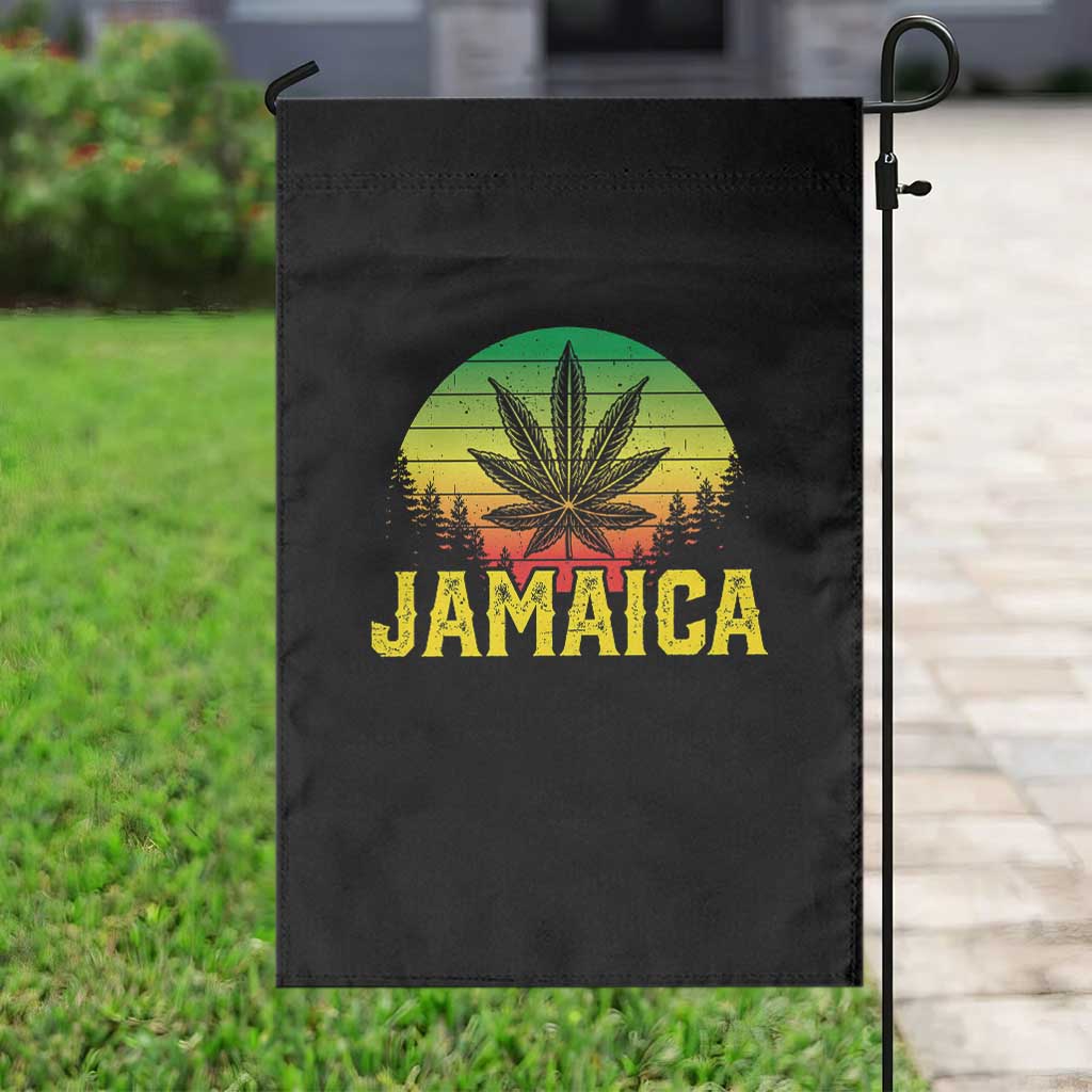 Jamaica Stoner Garden Flag Rasta Sunset Cannabis Marijuana Weed Lovers 420 - Wonder Print Shop