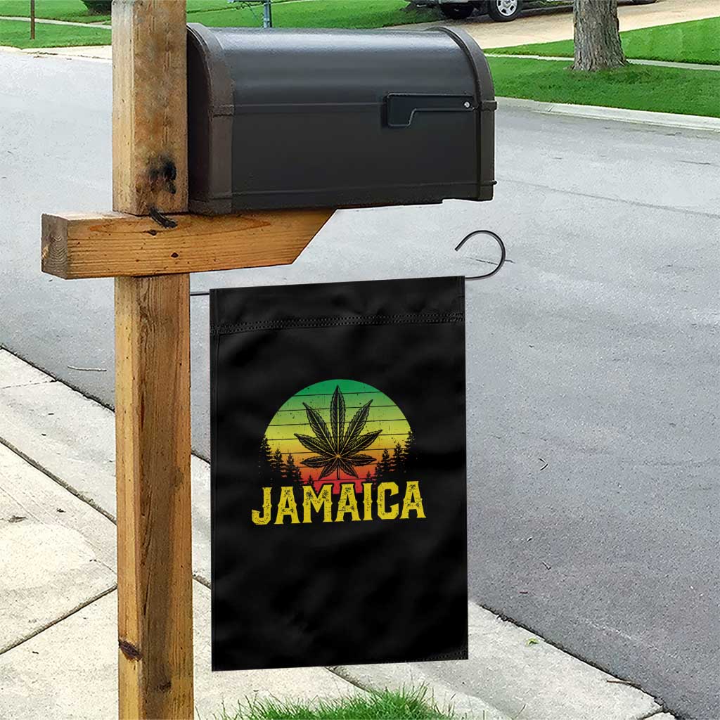 Jamaica Stoner Garden Flag Rasta Sunset Cannabis Marijuana Weed Lovers 420 - Wonder Print Shop