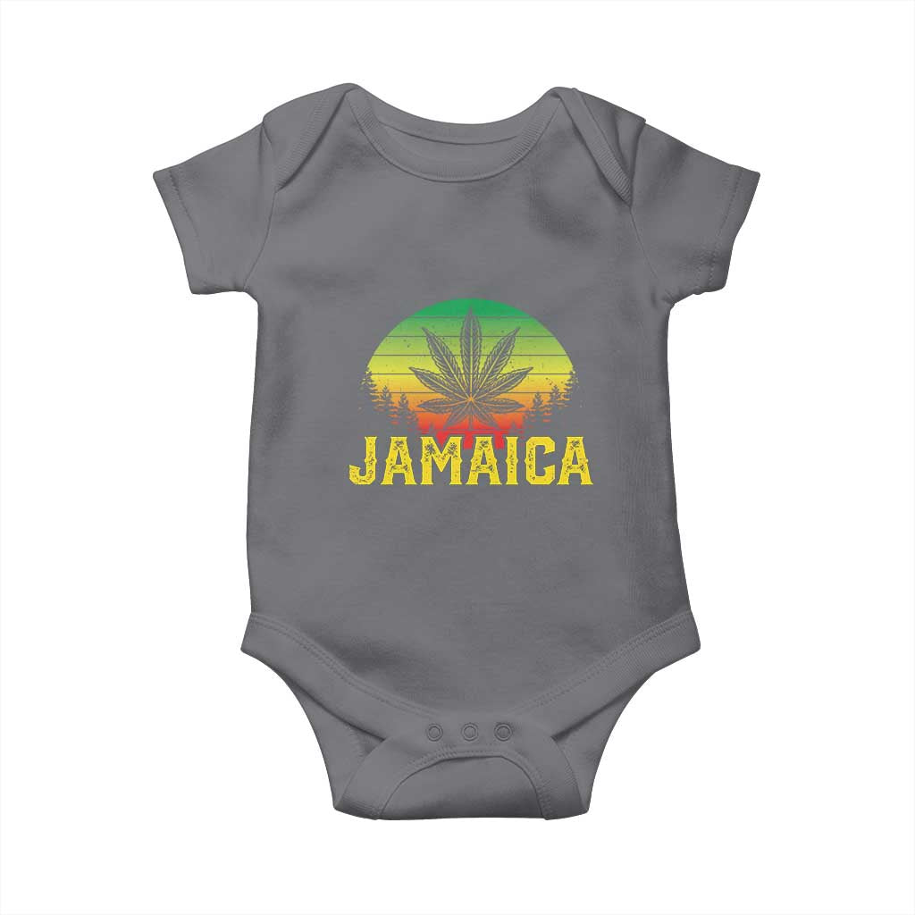 Jamaica Stoner Baby Onesie Rasta Sunset Cannabis Marijuana Weed Lovers 420 - Wonder Print Shop