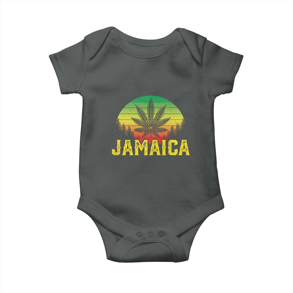 Jamaica Stoner Baby Onesie Rasta Sunset Cannabis Marijuana Weed Lovers 420 - Wonder Print Shop