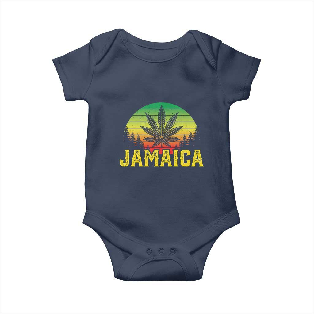 Jamaica Stoner Baby Onesie Rasta Sunset Cannabis Marijuana Weed Lovers 420 - Wonder Print Shop