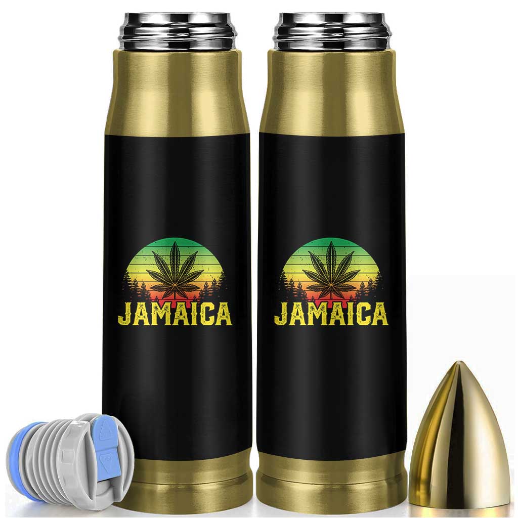 Jamaica Stoner Bullet Tumbler Rasta Sunset Cannabis Marijuana Weed Lovers 420 - Wonder Print Shop