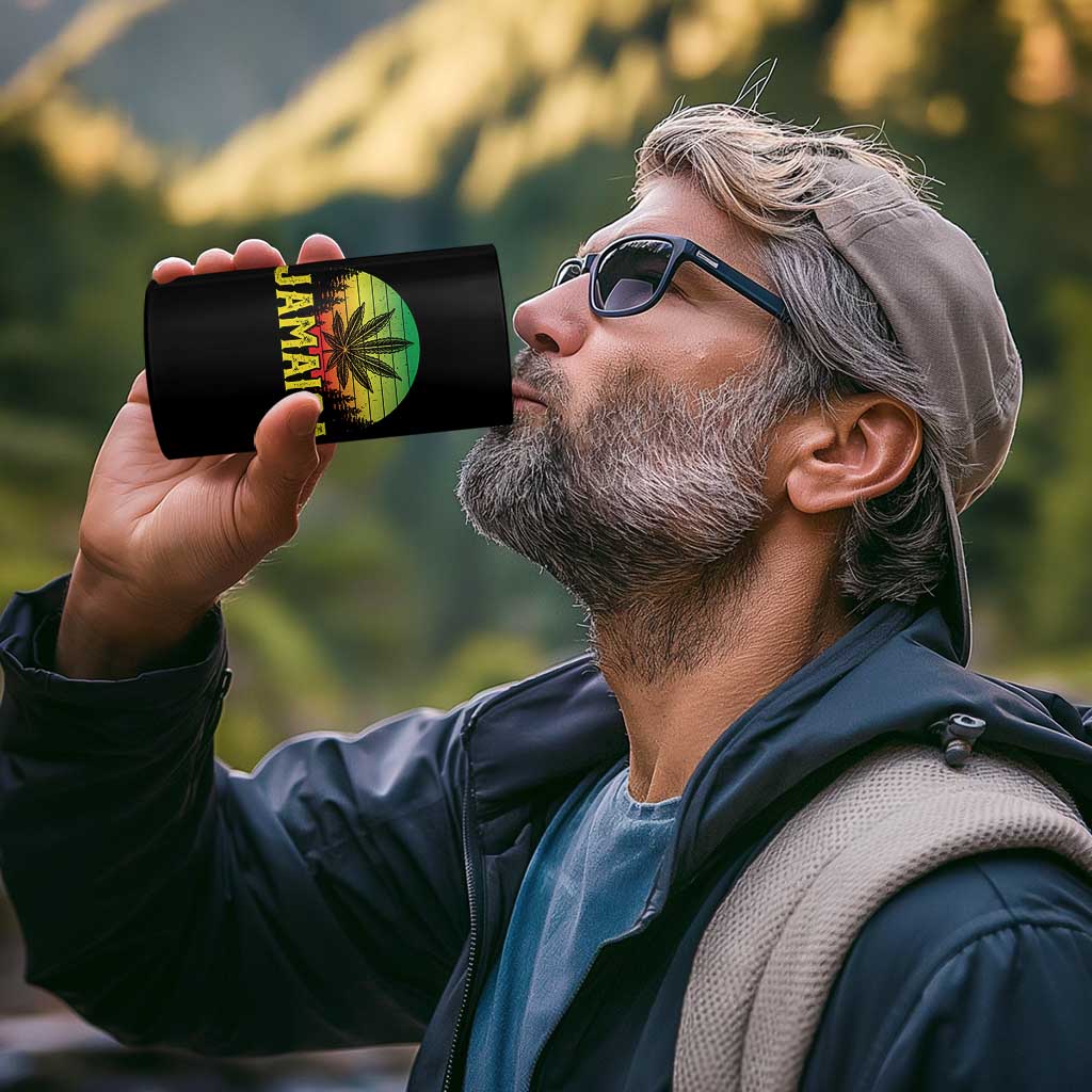 Jamaica Stoner 4 in 1 Can Cooler Tumbler Rasta Sunset Cannabis Marijuana Weed Lovers 420 - Wonder Print Shop