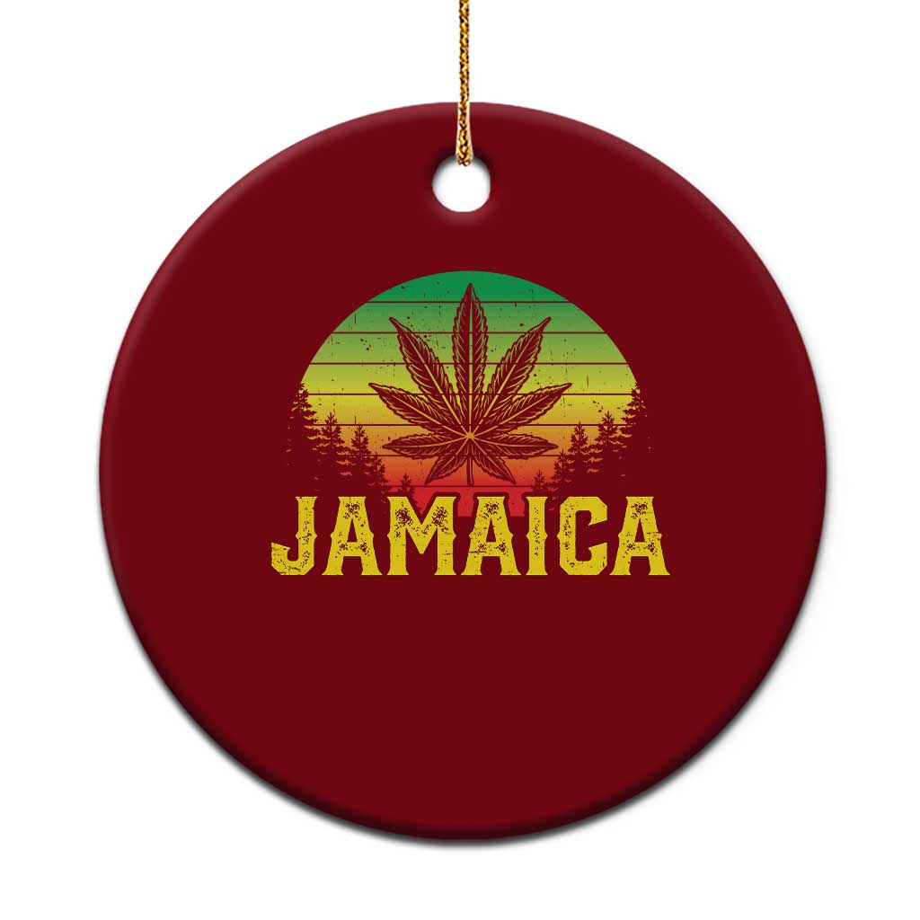 Jamaica Stoner Ceramic Ornament Rasta Sunset Cannabis Marijuana Weed Lovers 420 - Wonder Print Shop