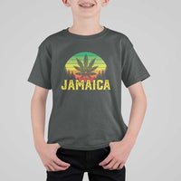 Jamaica Stoner T Shirt For Kid Rasta Sunset Cannabis Marijuana Weed Lovers 420 - Wonder Print Shop