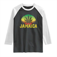Jamaica Stoner Raglan Shirt Rasta Sunset Cannabis Marijuana Weed Lovers 420 - Wonder Print Shop