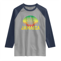 Jamaica Stoner Raglan Shirt Rasta Sunset Cannabis Marijuana Weed Lovers 420 - Wonder Print Shop