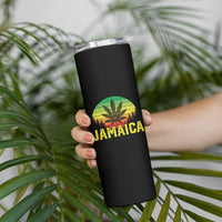 Jamaica Stoner Skinny Tumbler Rasta Sunset Cannabis Marijuana Weed Lovers 420 - Wonder Print Shop