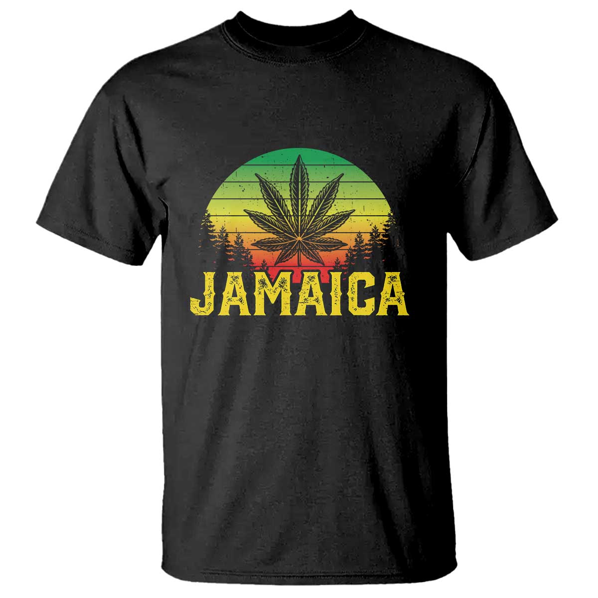 Jamaica Stoner T Shirt Rasta Sunset Cannabis Marijuana Weed Lovers 420 - Wonder Print Shop