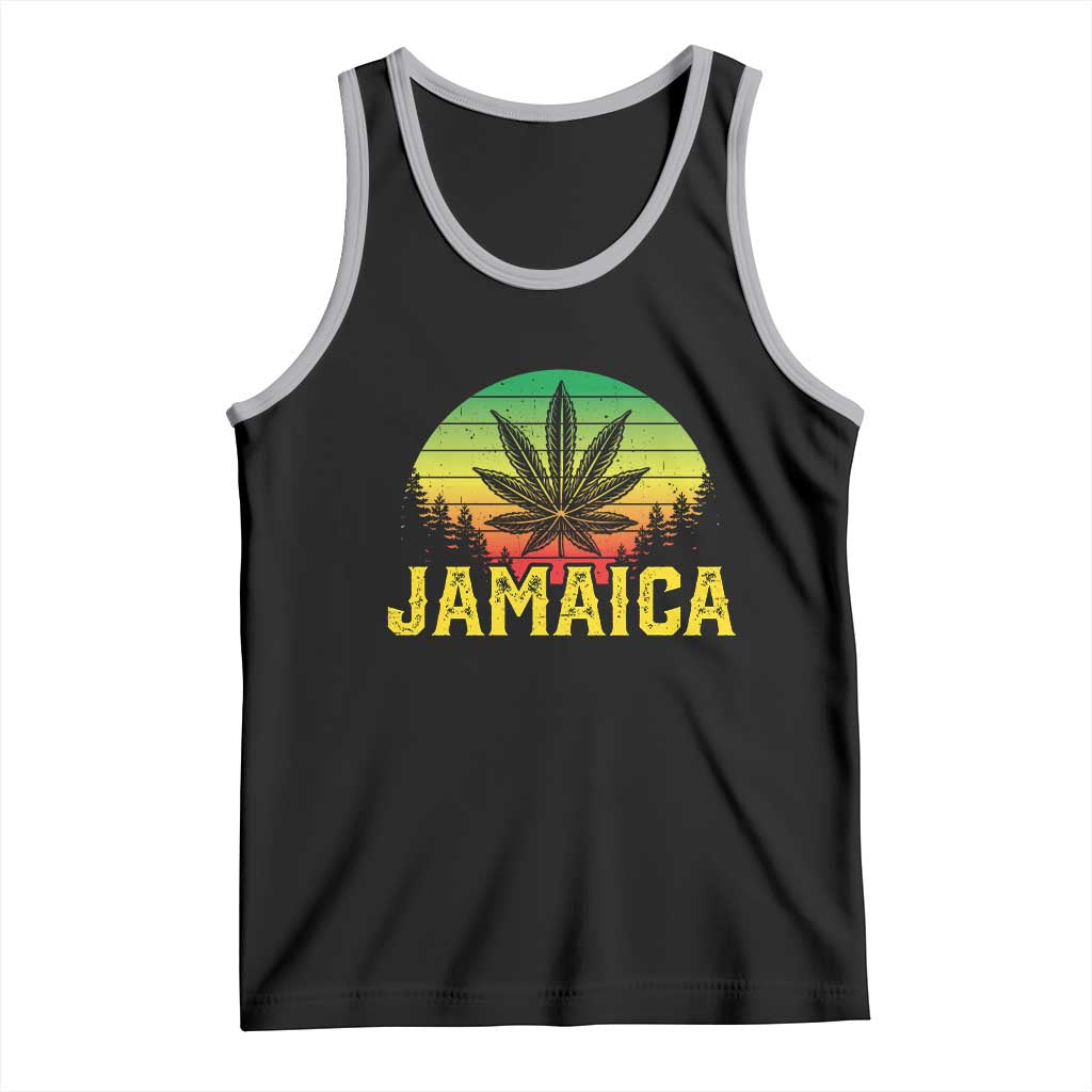 Jamaica Stoner Tank Top Rasta Sunset Cannabis Marijuana Weed Lovers 420 - Wonder Print Shop