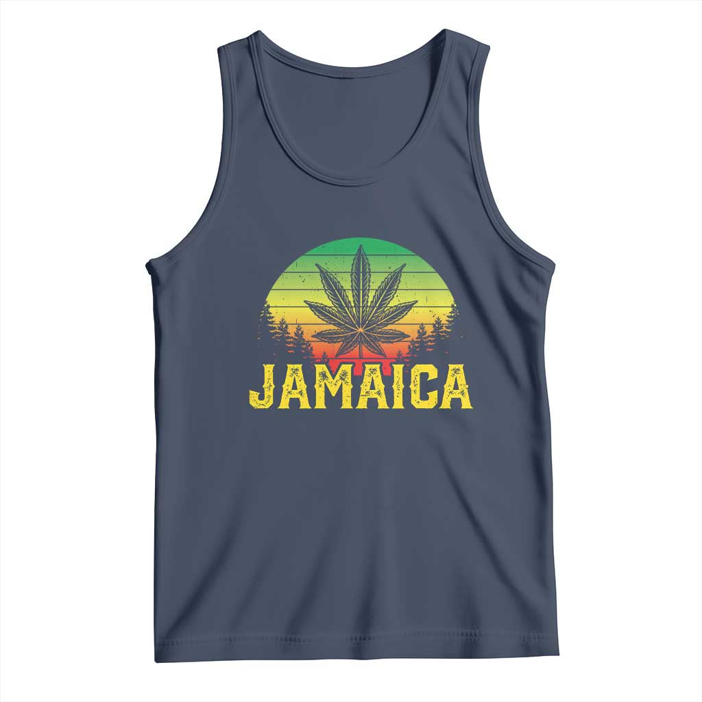 Jamaica Stoner Tank Top Rasta Sunset Cannabis Marijuana Weed Lovers 420 - Wonder Print Shop