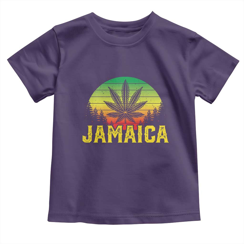 Jamaica Stoner Toddler T Shirt Rasta Sunset Cannabis Marijuana Weed Lovers 420 - Wonder Print Shop