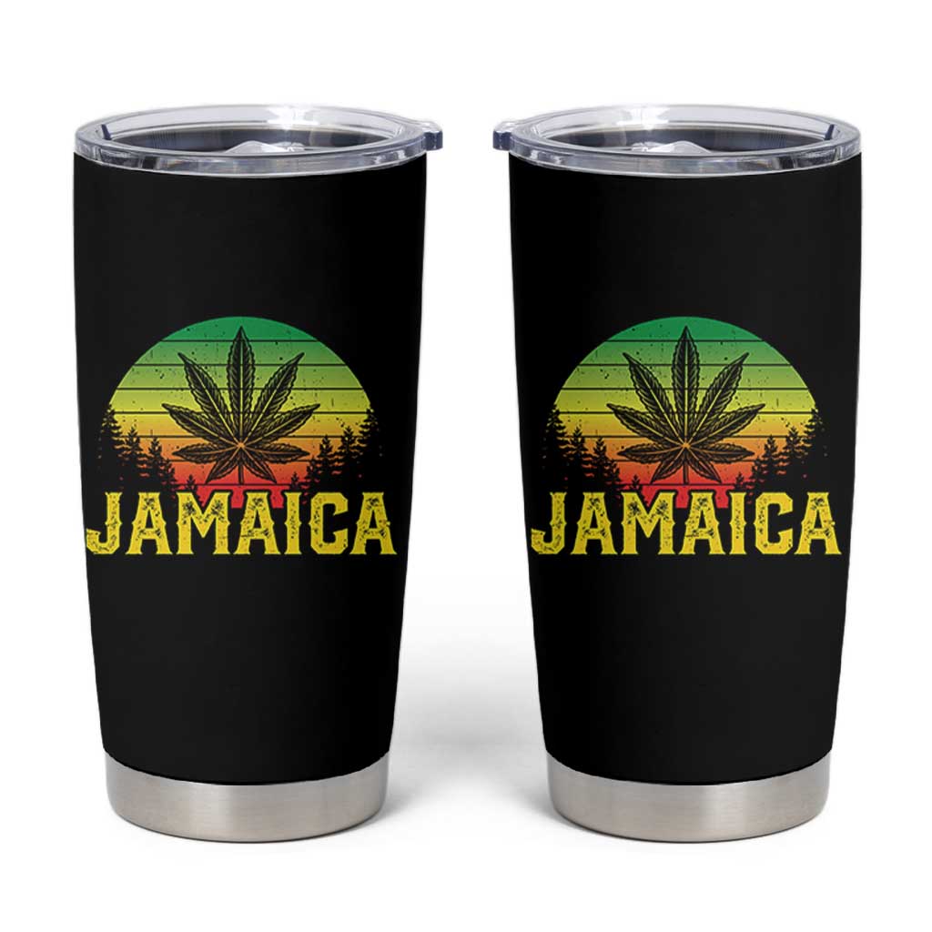 Jamaica Stoner Tumbler Cup Rasta Sunset Cannabis Marijuana Weed Lovers 420 - Wonder Print Shop