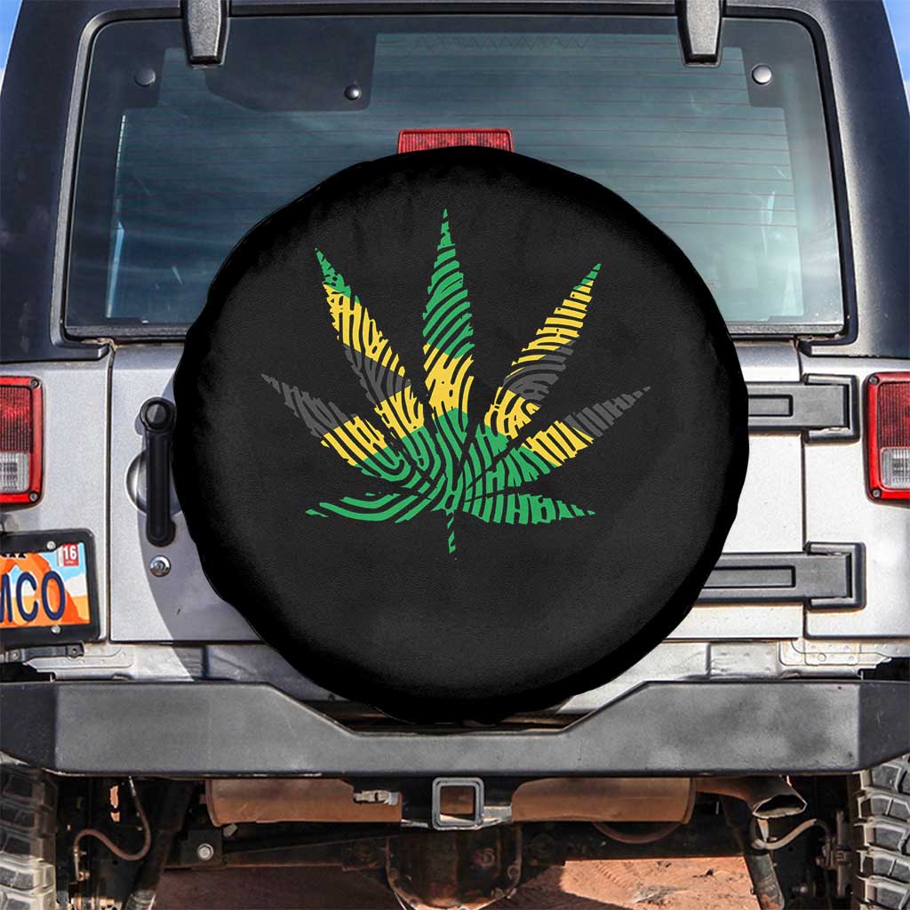 Jamaica Flag Cannabis Spare Tire Cover Funny Stoner Weed Lovers Marijuana 420 - Wonder Print Shop