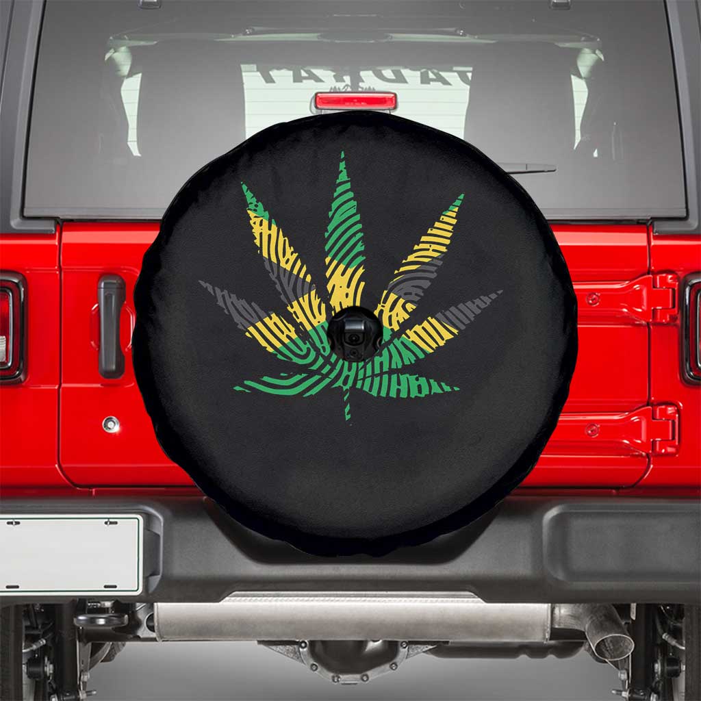 Jamaica Flag Cannabis Spare Tire Cover Funny Stoner Weed Lovers Marijuana 420 - Wonder Print Shop