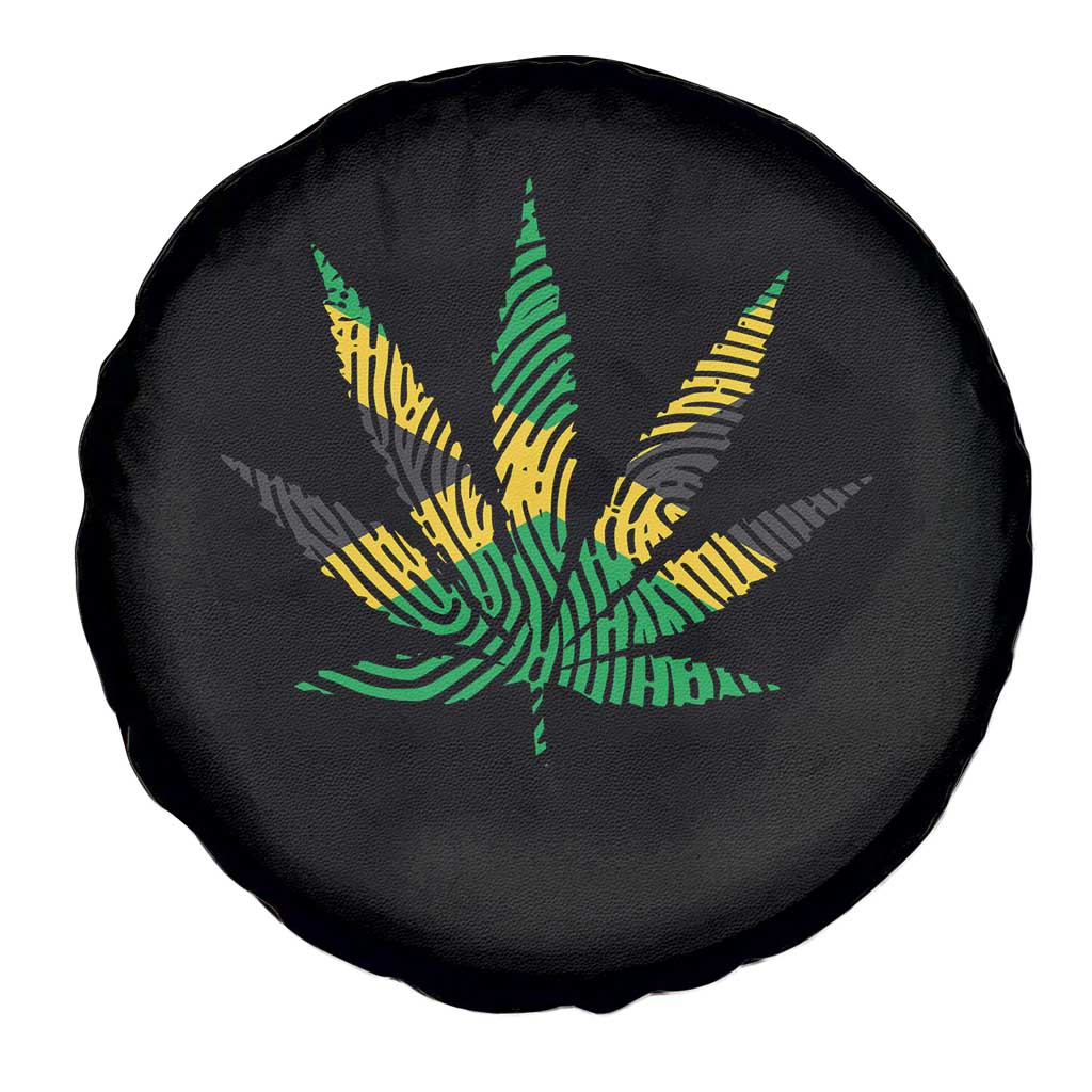 Jamaica Flag Cannabis Spare Tire Cover Funny Stoner Weed Lovers Marijuana 420 - Wonder Print Shop