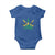 Jamaica Flag Cannabis Baby Onesie Funny Stoner Weed Lovers Marijuana 420 - Wonder Print Shop