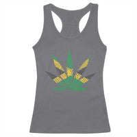 Jamaica Flag Cannabis Racerback Tank Top Funny Stoner Weed Lovers Marijuana 420 - Wonder Print Shop
