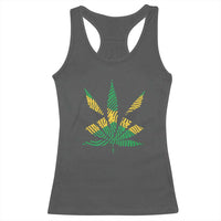 Jamaica Flag Cannabis Racerback Tank Top Funny Stoner Weed Lovers Marijuana 420 - Wonder Print Shop