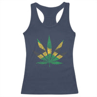 Jamaica Flag Cannabis Racerback Tank Top Funny Stoner Weed Lovers Marijuana 420 - Wonder Print Shop