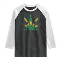 Jamaica Flag Cannabis Raglan Shirt Funny Stoner Weed Lovers Marijuana 420 - Wonder Print Shop