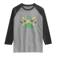 Jamaica Flag Cannabis Raglan Shirt Funny Stoner Weed Lovers Marijuana 420 - Wonder Print Shop
