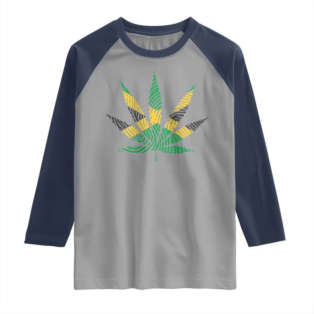 Jamaica Flag Cannabis Raglan Shirt Funny Stoner Weed Lovers Marijuana 420 - Wonder Print Shop