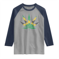 Jamaica Flag Cannabis Raglan Shirt Funny Stoner Weed Lovers Marijuana 420 - Wonder Print Shop