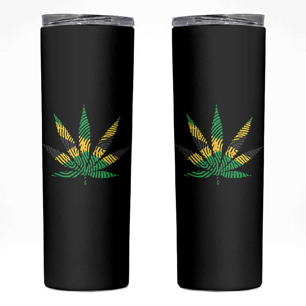 Jamaica Flag Cannabis Skinny Tumbler Funny Stoner Weed Lovers Marijuana 420 - Wonder Print Shop
