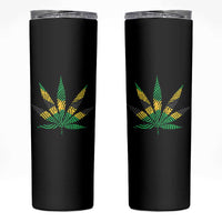 Jamaica Flag Cannabis Skinny Tumbler Funny Stoner Weed Lovers Marijuana 420 - Wonder Print Shop