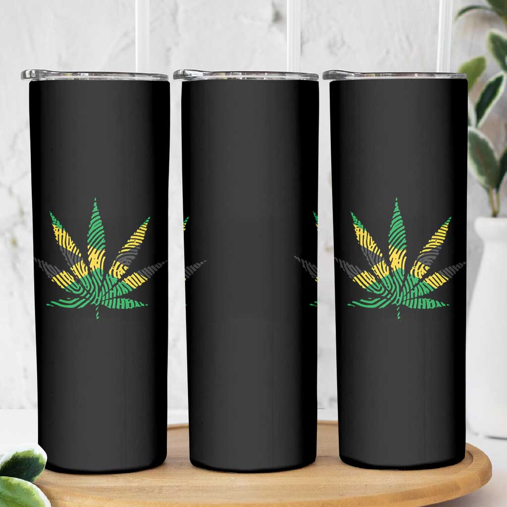 Jamaica Flag Cannabis Skinny Tumbler Funny Stoner Weed Lovers Marijuana 420 - Wonder Print Shop