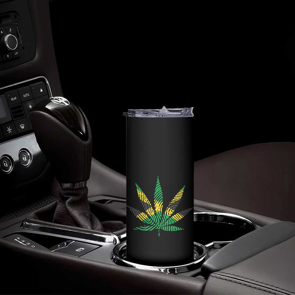Jamaica Flag Cannabis Skinny Tumbler Funny Stoner Weed Lovers Marijuana 420 - Wonder Print Shop