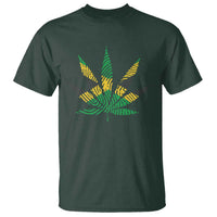 Jamaica Flag Cannabis T Shirt Funny Stoner Weed Lovers Marijuana 420 - Wonder Print Shop