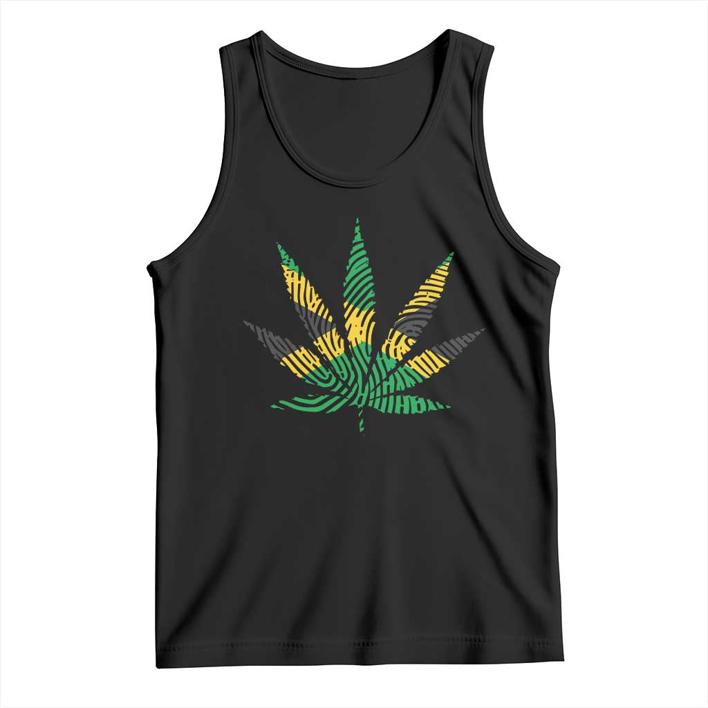 Jamaica Flag Cannabis Tank Top Funny Stoner Weed Lovers Marijuana 420 - Wonder Print Shop