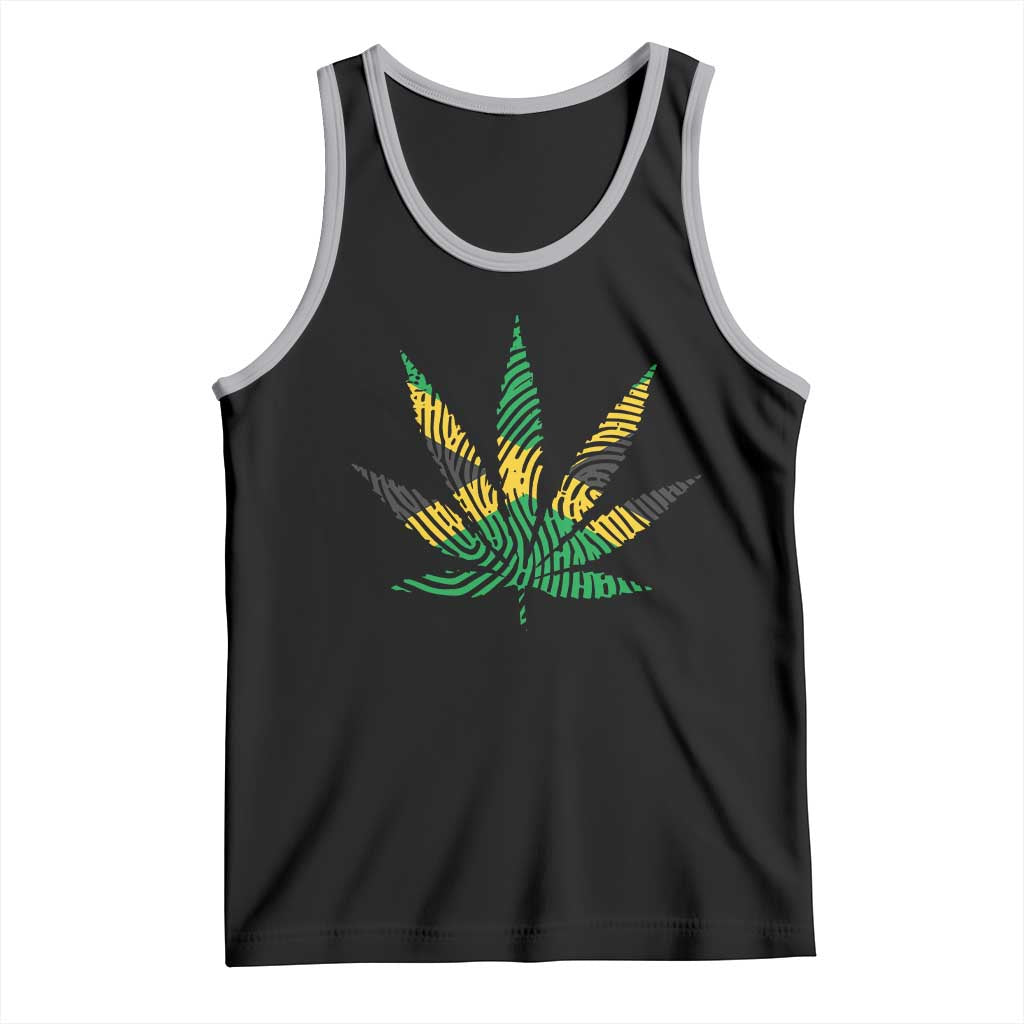 Jamaica Flag Cannabis Tank Top Funny Stoner Weed Lovers Marijuana 420 - Wonder Print Shop
