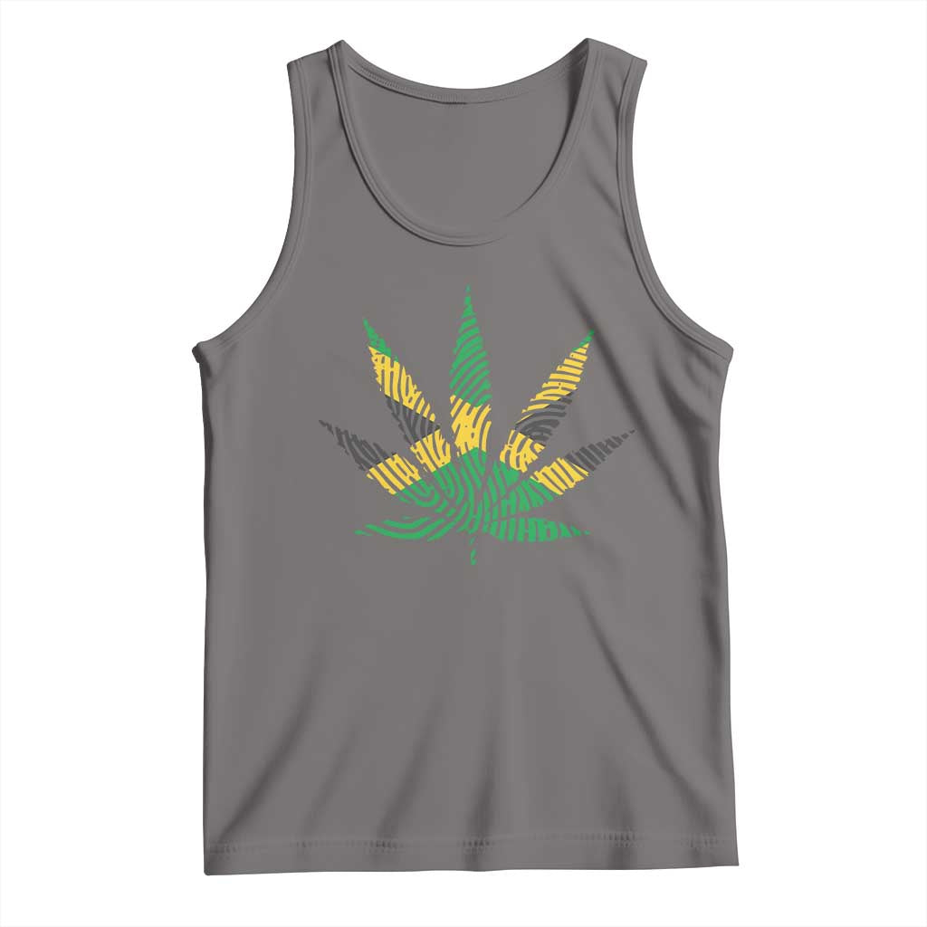Jamaica Flag Cannabis Tank Top Funny Stoner Weed Lovers Marijuana 420 - Wonder Print Shop