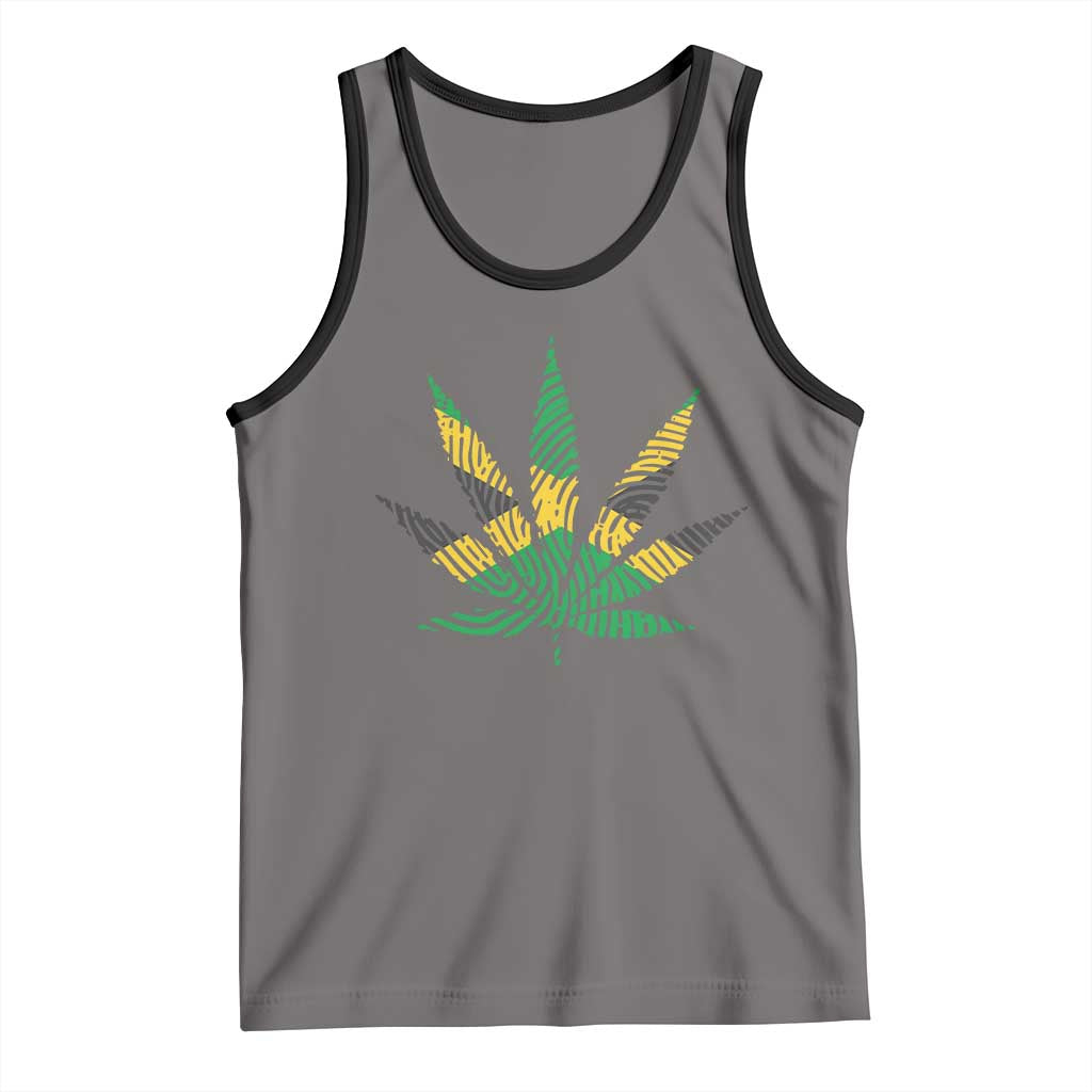 Jamaica Flag Cannabis Tank Top Funny Stoner Weed Lovers Marijuana 420 - Wonder Print Shop