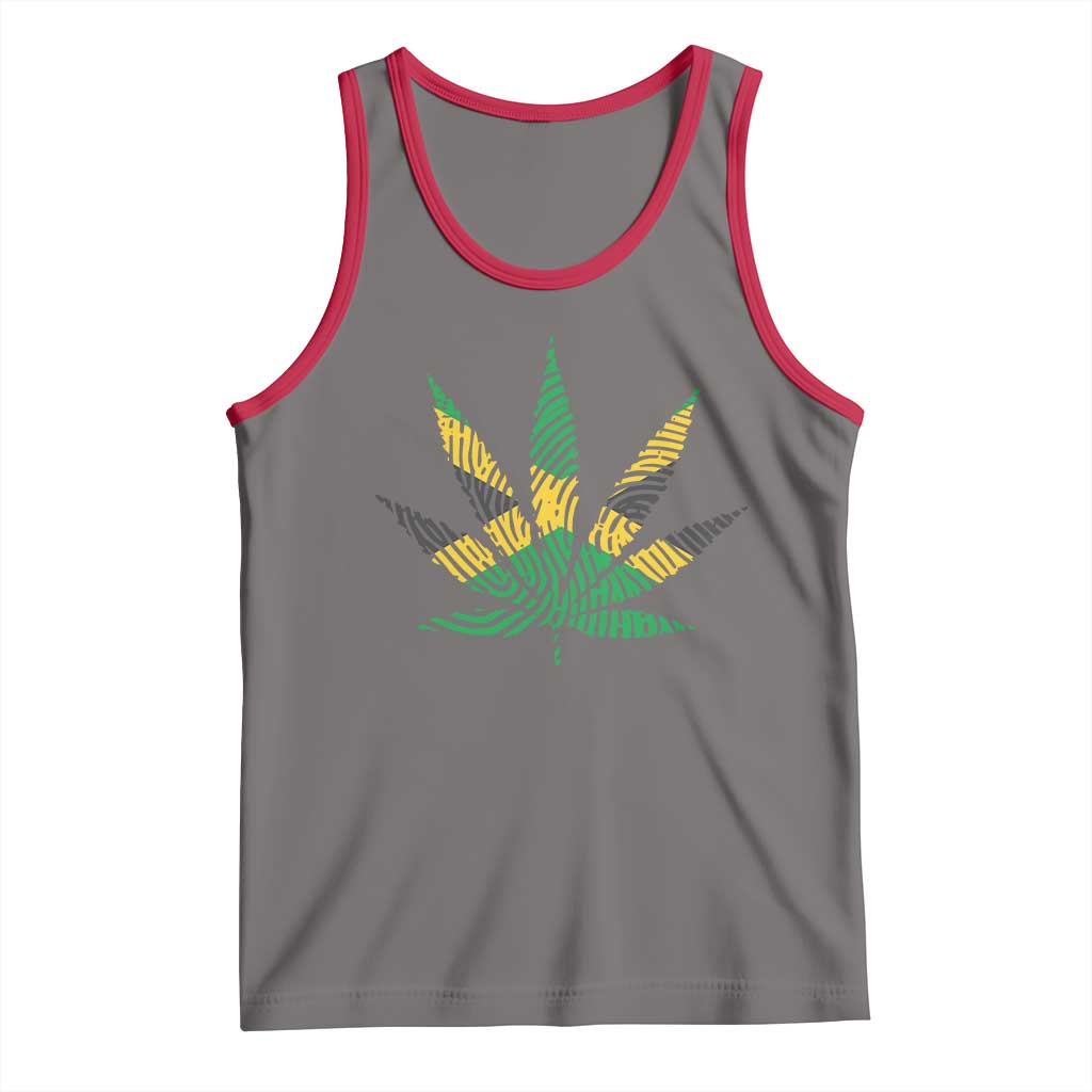 Jamaica Flag Cannabis Tank Top Funny Stoner Weed Lovers Marijuana 420 - Wonder Print Shop