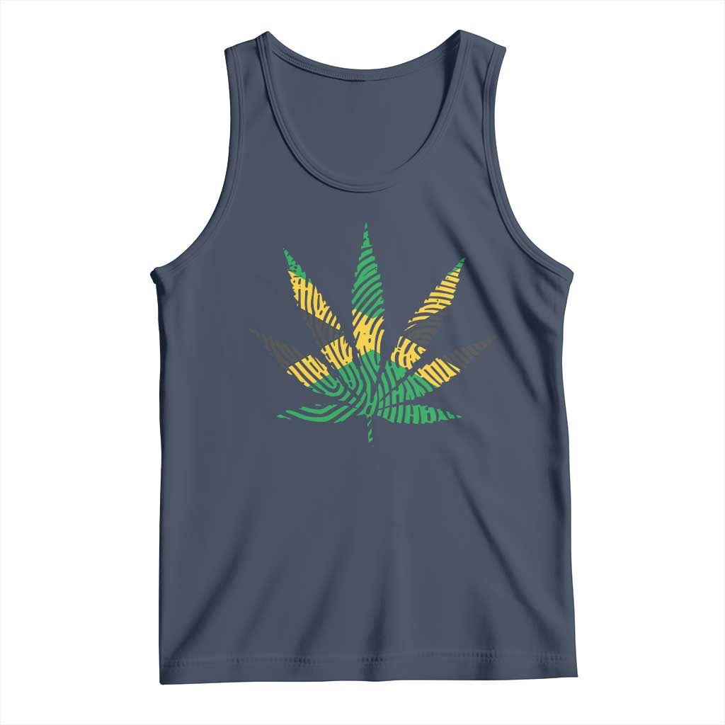 Jamaica Flag Cannabis Tank Top Funny Stoner Weed Lovers Marijuana 420 - Wonder Print Shop