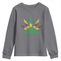 Jamaica Flag Cannabis Youth Sweatshirt Funny Stoner Weed Lovers Marijuana 420 - Wonder Print Shop