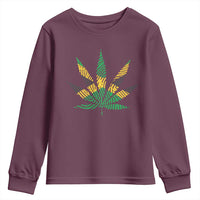 Jamaica Flag Cannabis Youth Sweatshirt Funny Stoner Weed Lovers Marijuana 420 - Wonder Print Shop