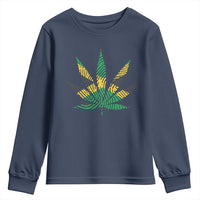 Jamaica Flag Cannabis Youth Sweatshirt Funny Stoner Weed Lovers Marijuana 420 - Wonder Print Shop