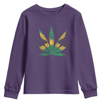 Jamaica Flag Cannabis Youth Sweatshirt Funny Stoner Weed Lovers Marijuana 420 - Wonder Print Shop