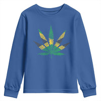 Jamaica Flag Cannabis Youth Sweatshirt Funny Stoner Weed Lovers Marijuana 420 - Wonder Print Shop